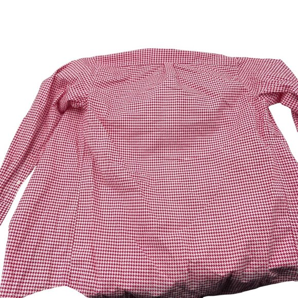 ND Intimates Pink & White Houndstooth Boyfriend Fit Button-Down Night Shirt - Picture 4 of 4